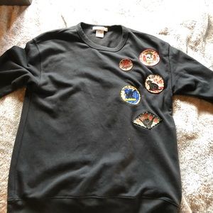 Lucky Brand Coolmax patch crew neck